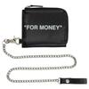 Off White Quote Leather Detachable Chain Wallet