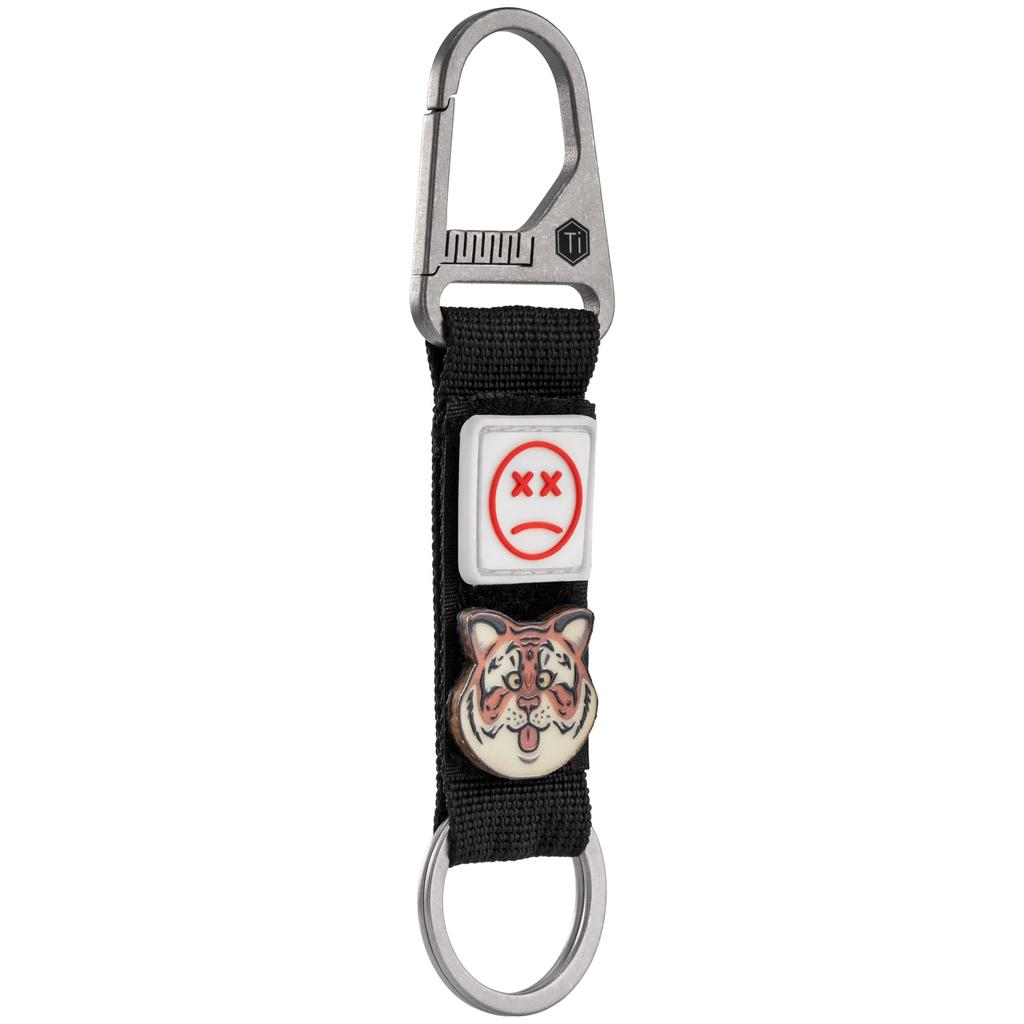 KeyUnity Carabiner Patch Holder Portable KB01 Keychain Made of Titanium