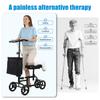 Steerable Leg Scooter Knee with Rear Wheel Brake Locking Handbrake, Crutches Alternative Adults Walker All-Terrains Canvas Bag, Adjustable for Broken