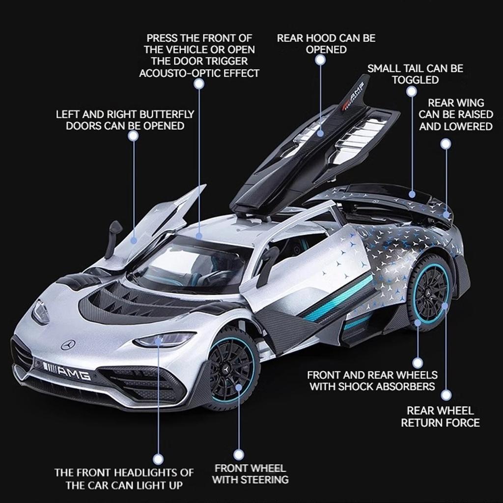 1/24 Scale Mercedes-Benz ONE Alloy Model Car - Stunning Replica for Car Lovers - Detailed Craftsmanship, Premium Material