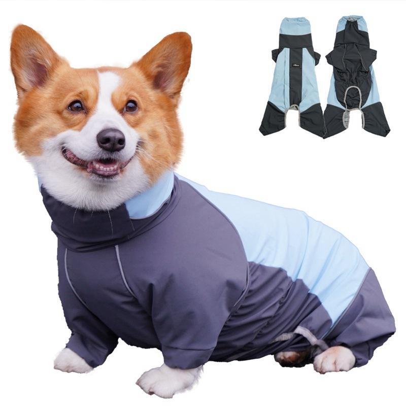 

Dog Raincoat Full Coverage Waterproof Dog Raincoat Reflective All-Weather Jacket for Medium & Large Dogs Raincoat XS-2XL L синий