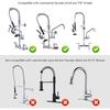 Pre Rinse Sprayer with Black 7/8"-20UNEF Handle Grip Assembly, 1.42 GPM High Pressure Pull Down Spray Head, Handheld Dish Sprayer Nozzle Replacement