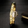 Stylish Square Ladies Watch Featuring an Adjustable Stainless Steel Aqua Select Bracelet, Design, Green.