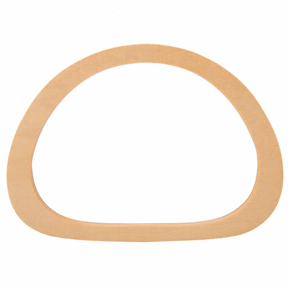 2pcs 6.1 Inch Length Wooden Purse Handles Wood Color Bag Handles Replacement  For DIY Craft
