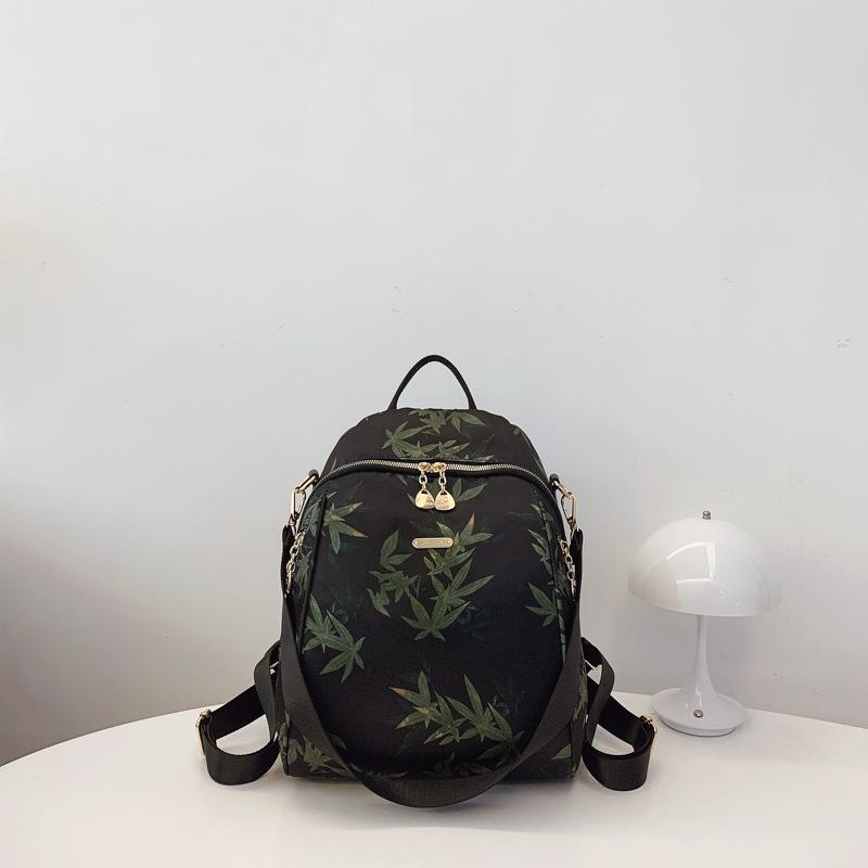 

New fashion national style backpack large capacity casual simple women s shoulder bag wear-resistant short trip small backpack чорний