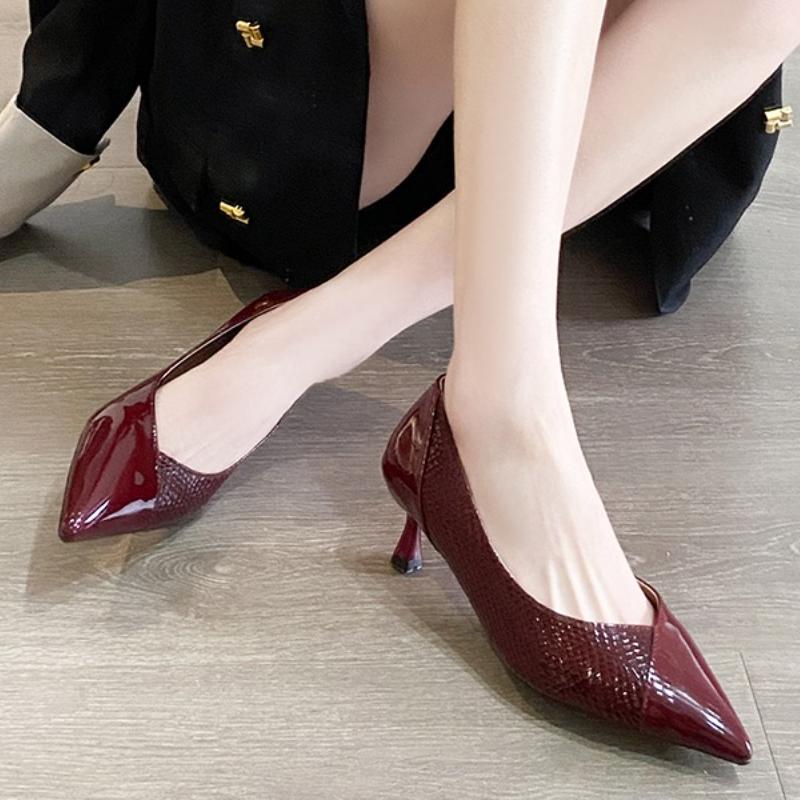 Slip On 2025 Fine Heeled Shoes Pointed Pumps Lace-Up Basketball Platform Shallow Mouth Sandals Ladies Slip-On Latest Stiletto To