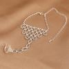 Trendy Rhinestone Chain Bracelet & Ring for Women - 998# Latin Dance Accessory