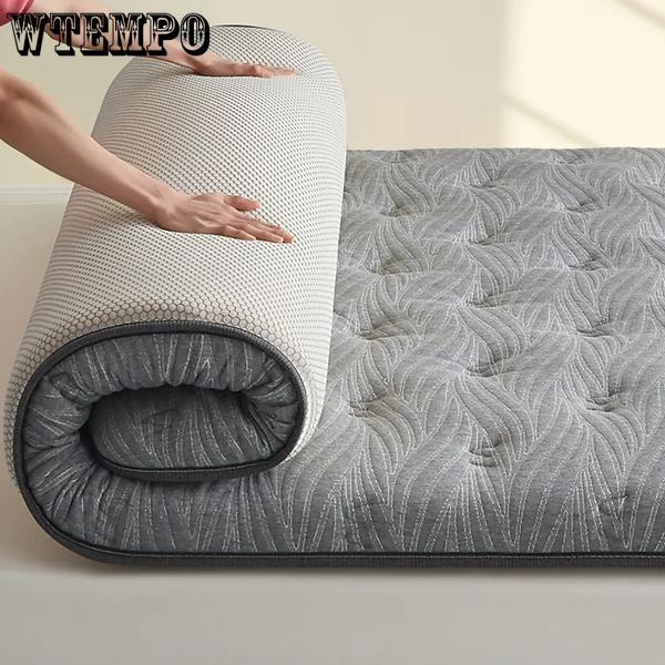 WTEMPO Solid Color Thickened Single/Double Mattress Cushion Soft Home Double-sided Bed Mattress Quilts Warm Winter Single Student Dormitory Mattress