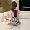 French Leopard Print Suspender Pajamas Women's Summer New Ice Silk Loungewear Suit Can Be Worn Outside Pure Desire Style High Sense