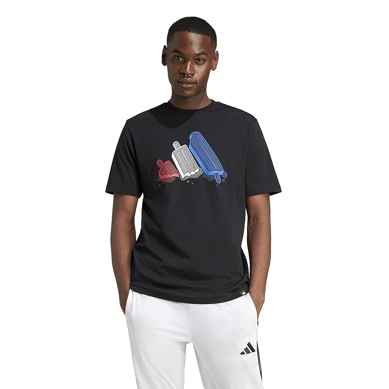 

[Adidas] short sleeve ICE graphic T-shirt KPJ93 men s black (JI6742) J/S