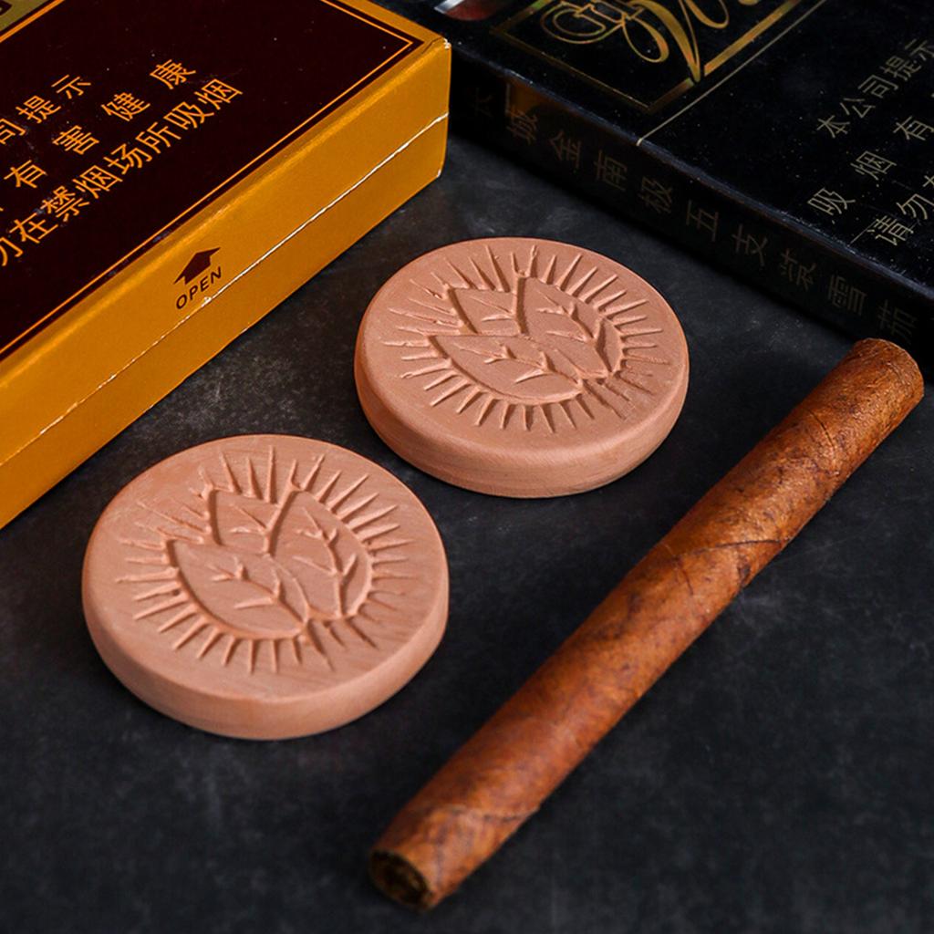 Small Round Moisture Bar Smoke Cigars Humidifier Terracotta Humidifying Stone for Storage Maintain Moisture Level