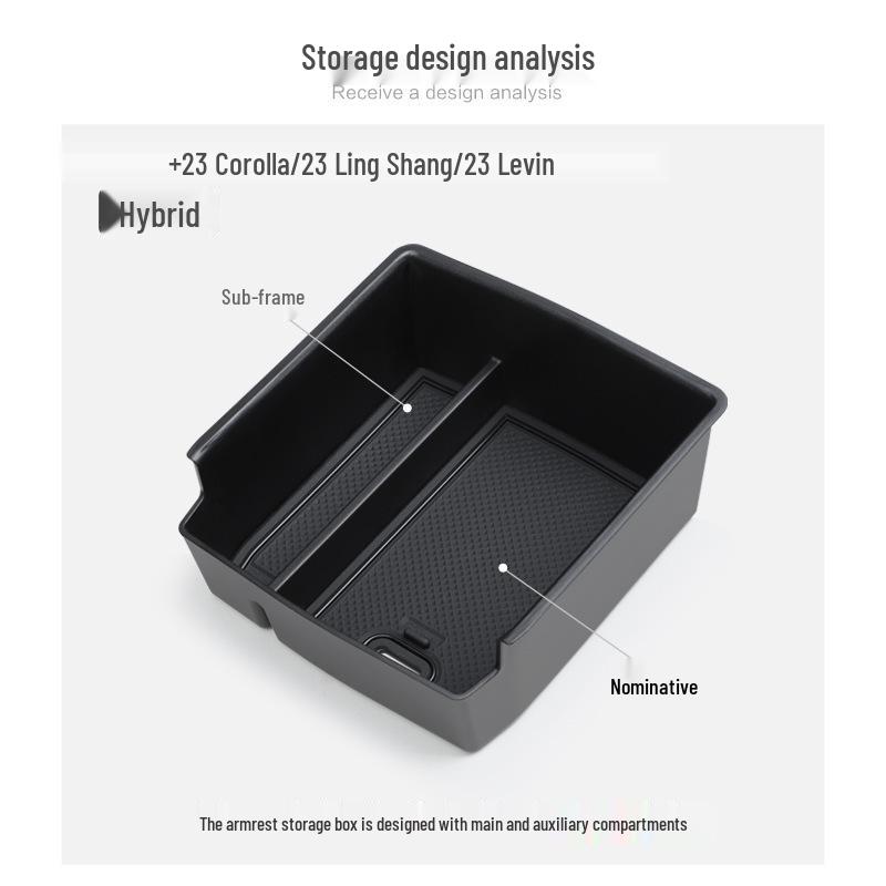 23-24 Corolla Levin Center Console Armrest Storage Box - Car Modification Accessory