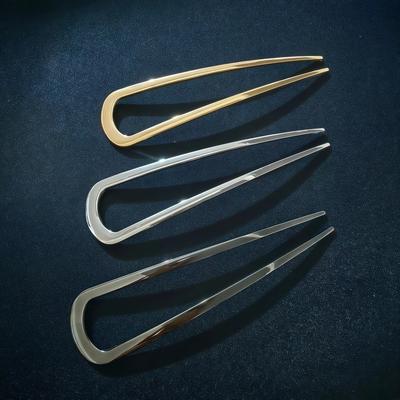 Dicke Metall Einfache U-förmige Haarnadel Metall Haarstab Mode Französische Haarspangen Nadeln Luxus Haarnadeln für Frauen Haarstyling Geschenke