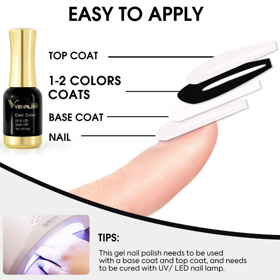 VENALISA Nail Gel Polish Hema TPO Free Semi Permanent Jelly Nude Pink Color Soak Off UV LED Ultra Diamond Varnish 12ml