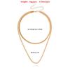 Simple Double-layer Small Hole Snake Bone Chain Necklace for Women Punk Style Trendyins Anchor Necklace