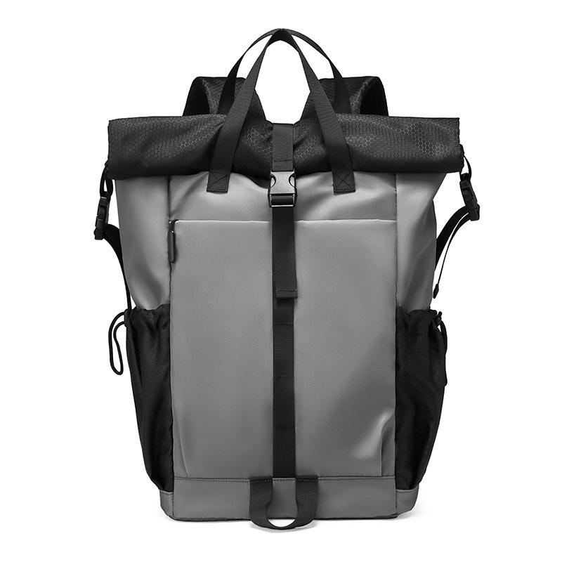 

Рюкзак контрастного цвета, мужской рюкзак, большая вместимость, школьный рюкзак для студентов светло-серый