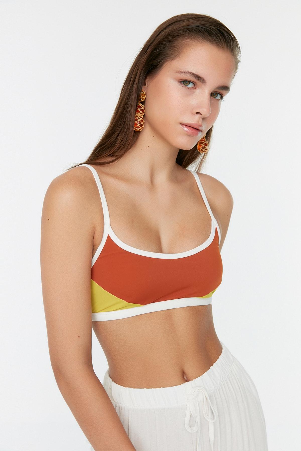 

Женский бикини-топ, модный новый сезон, коричневый бикини-топ-бандо