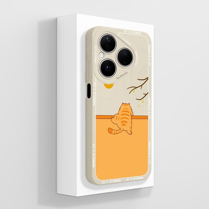 

Чехлы для телефонов Huawei Pura 80 Pro Honor X7d X9d X20 V40 с красивыми деревенскими узорами, защитой объектива, из жидкого силикона, противоударный чехол для Huawei Huawei Pura 80