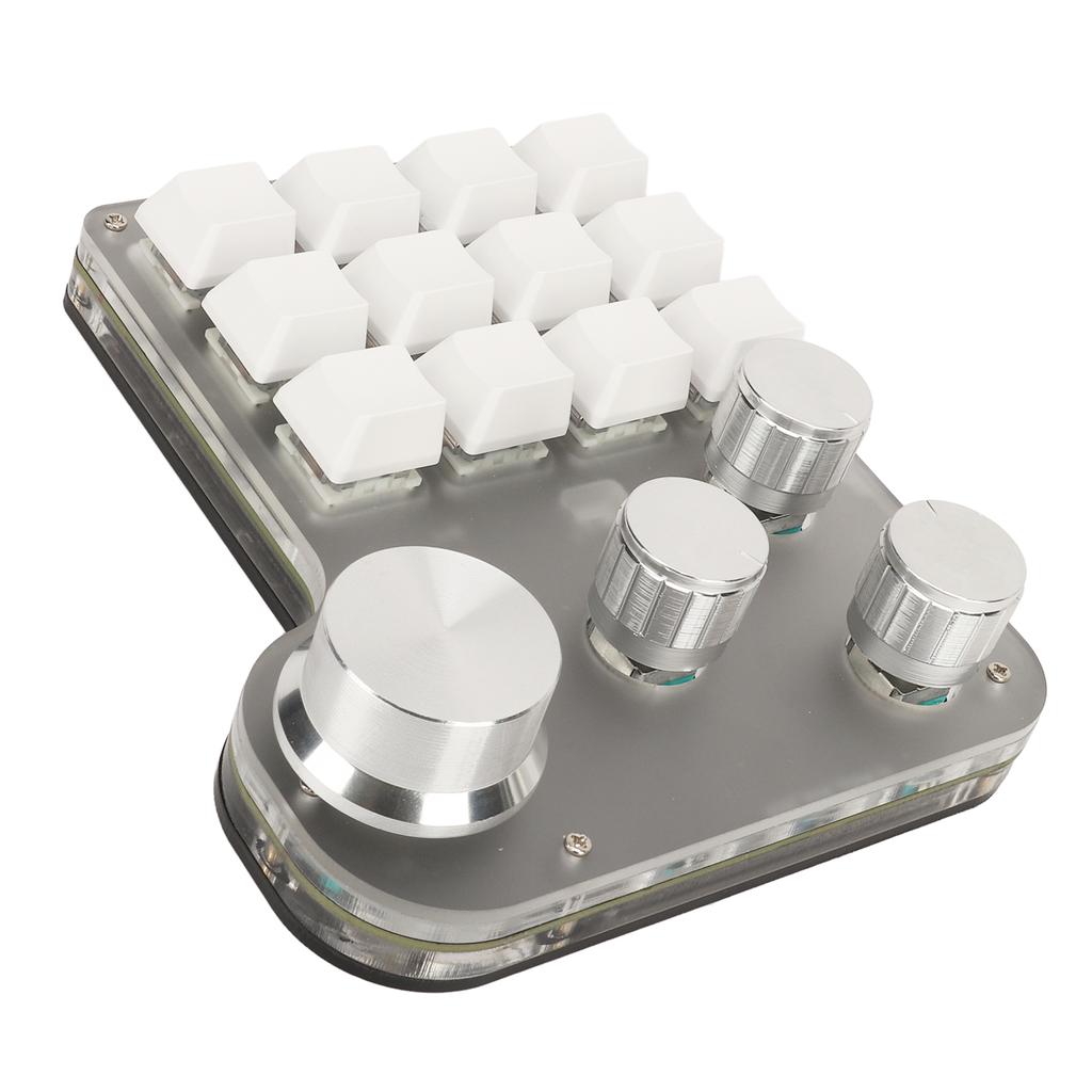 Blue Switch Keyboard USB C BT 2.4G Wireless Mini RGB Custom Keypad for Industrial Console 5V 1A