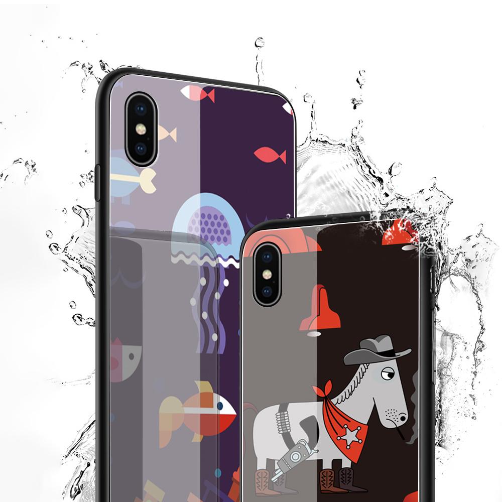 Tempered Glass Phone Case For iPhone 11 12 13 14 15 16 17 Redmi 10 12 14C Note10 Note14 Xiaomi 11Lite PocoC75 Soft Edge Shockproof Smooth Shell