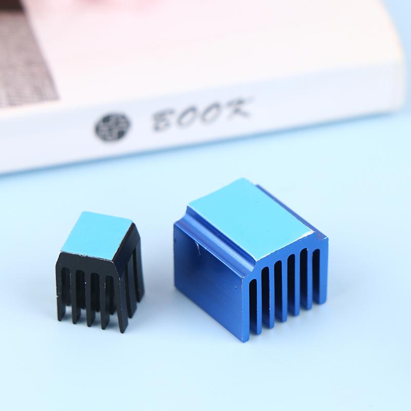 4Pcs 3D Printer Parts Blue Stepper Motor Driver Module Heat Sinks With Glue Cooling Block Heatsink For A4988 Drive