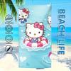1pc Hello Kitty Summer Pool Swim Ring Beach Towel, Polyester Lightweight Quick Dry Soft, Sanrio Fan Gift For Bathroom Travel