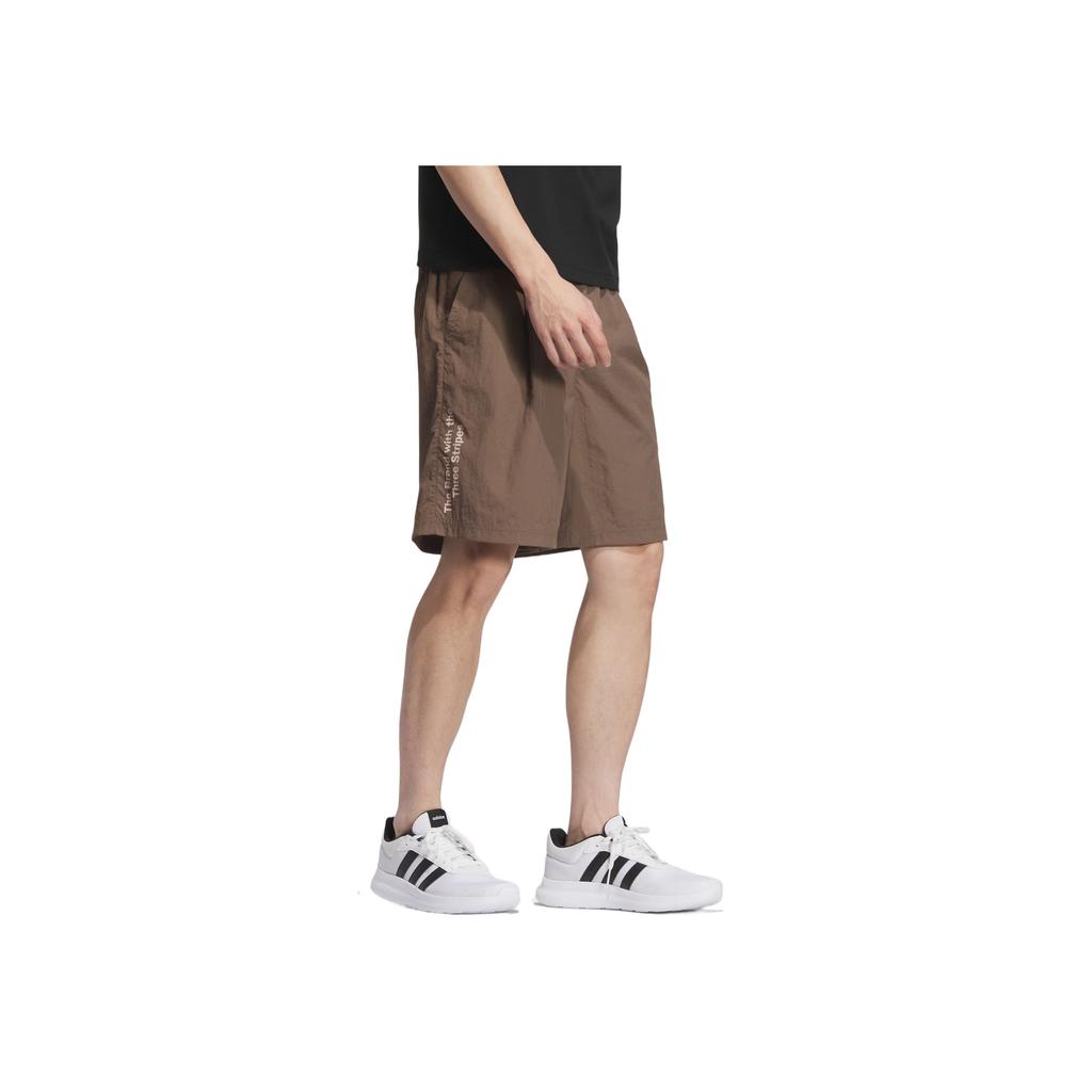 Adidas Gfx Lace Solid Color Versatile Casual Shorts Men Shorts Rock-Layer-Deep-Earth-Brown KF0135