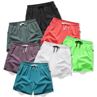 Été Nouveaux Shorts Décontractés de Sport pour Homme Haute Qualité Soie Glacée Léger Séchage Rapide Course Fitness Amples Shorts 3/4