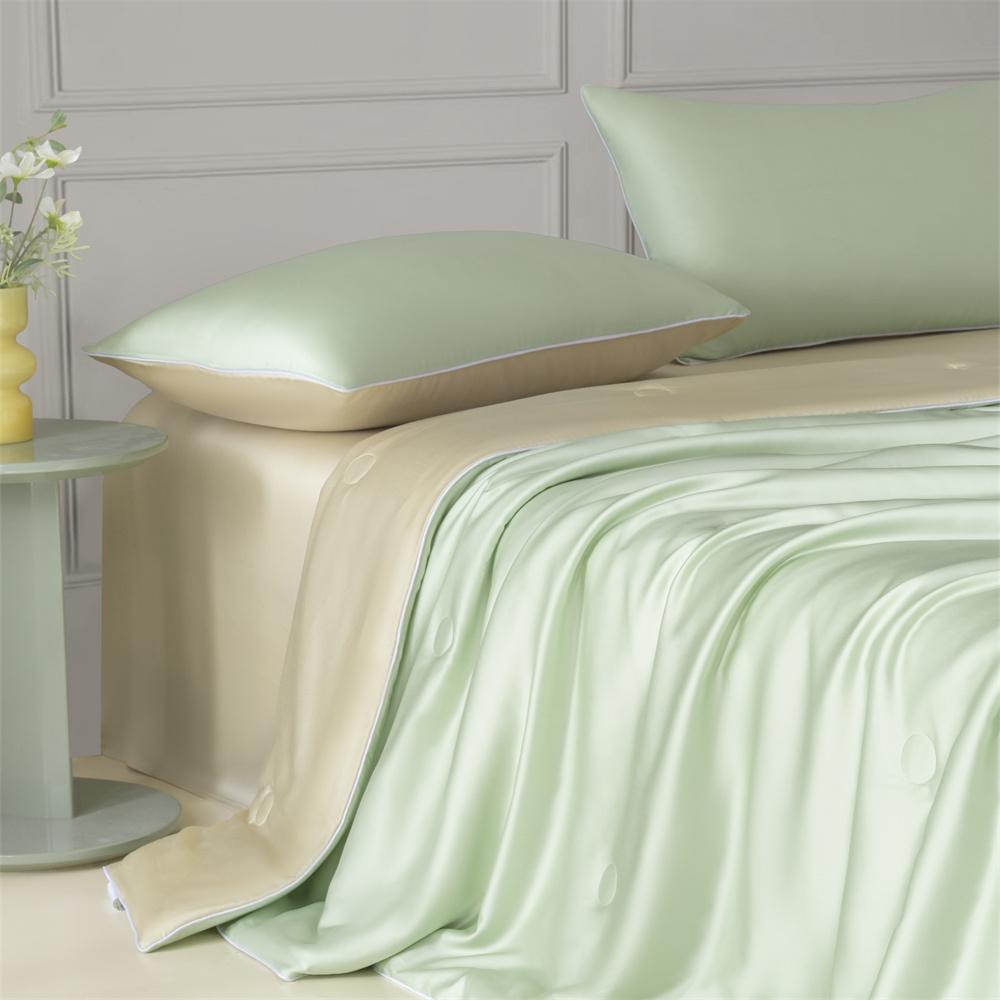 Cooling Feeling Blankets Smooth Air Condition Comforter Breathable Lightweight Quilt with Double Side Cold Cooling Fabric