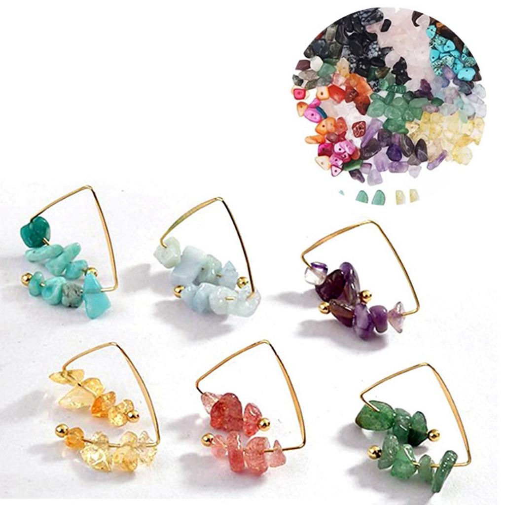 15 Colors Crushed Stone Beads Natural Irregular Shaped Loose Beads for DIY Jewelry Necklace Bracelet Earrings