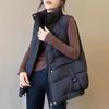 Autumn Winter Women's Vest Jacket Down Cotton Vest All-match Hooded  Sleeveless Loose Female Waistcoat Outwear Tops