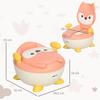 Baby Potty Training Toilet, 6-36 Months, Fox Shaped, Non-Slip Lid, 34.5x35x23 cm, Pink
