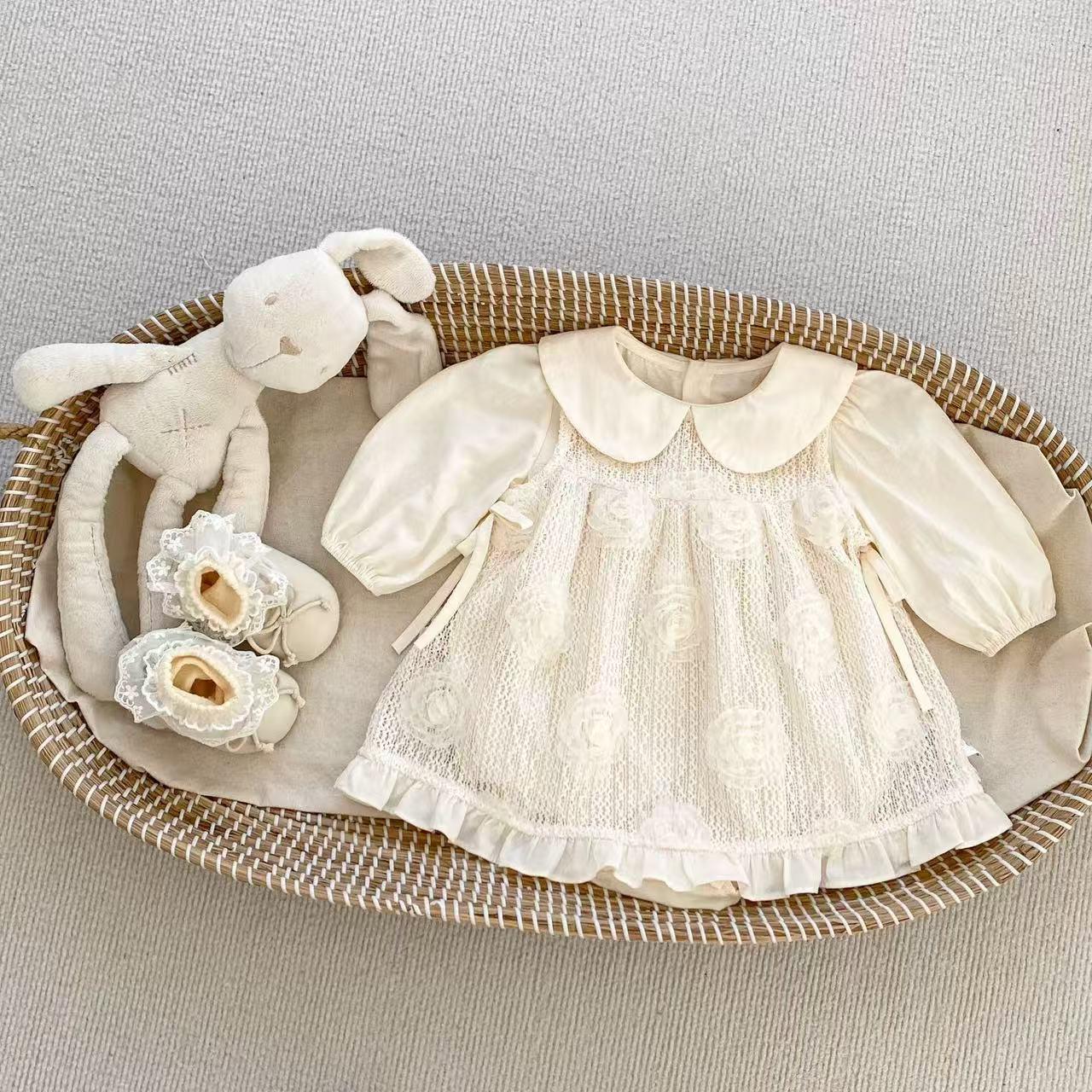 

Весенний модный комплект для маленькой девочки - Стильный принцессный наряд из двух частей с розовой юбкой 80cm