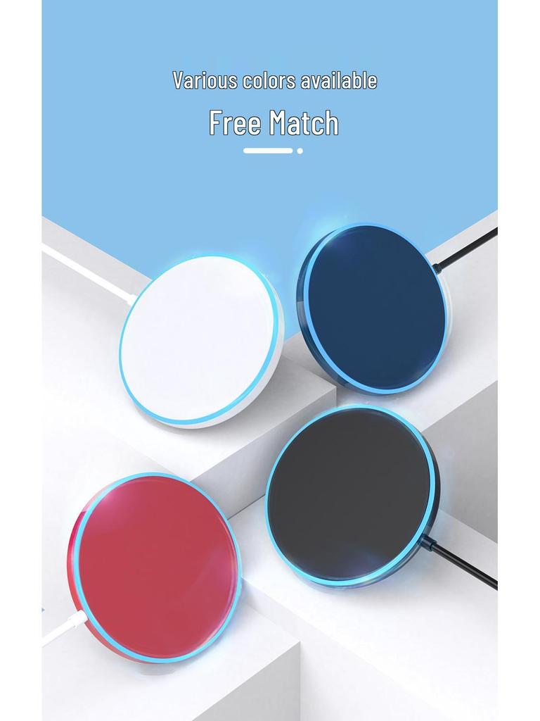 MagSafe Magnetic Wireless Charger with Breathing Light for iPhone 12 Pro and Apple 16