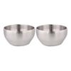 IMEEA Ris skålar, Ramen skålar, Udon skålar, Rostfritt stål, Tål diskmaskin, Värmetålig, Dubbelväggig, 15,2 cm, Set om 2, Silver