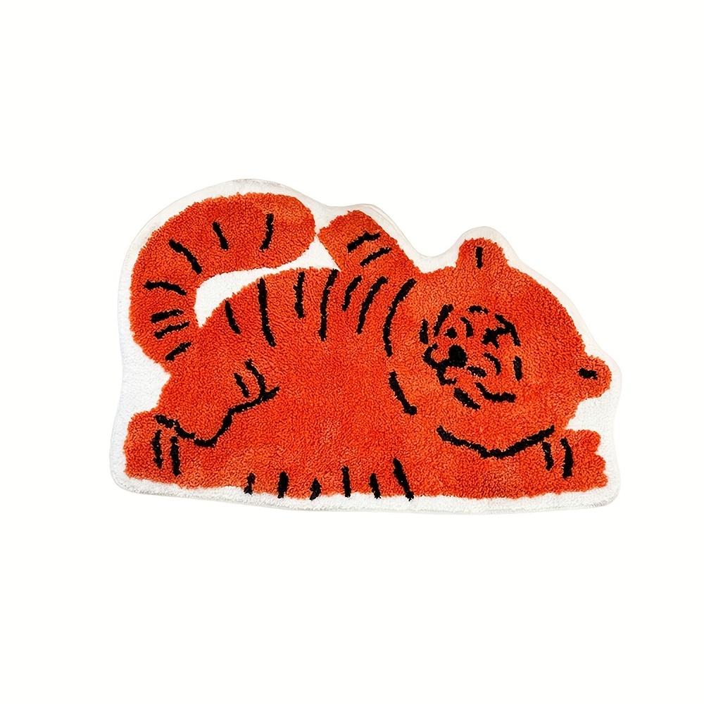 

VIKAMA Cartoon Tiger Rug Children s Bedside Rug for Bedroom Soft Absorbent Bathroom Foot Mat Home Decor 40x60cm 16x24inch