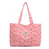 Cute Cherry Print Casual Tote Bags for Women Large Capacity Shopping Bag Nylon Aesthetic Handbag Grocery Storage Pouch