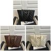 Pu Quilted Tote Bag With Zipper Closure For Casual Streetwear Style