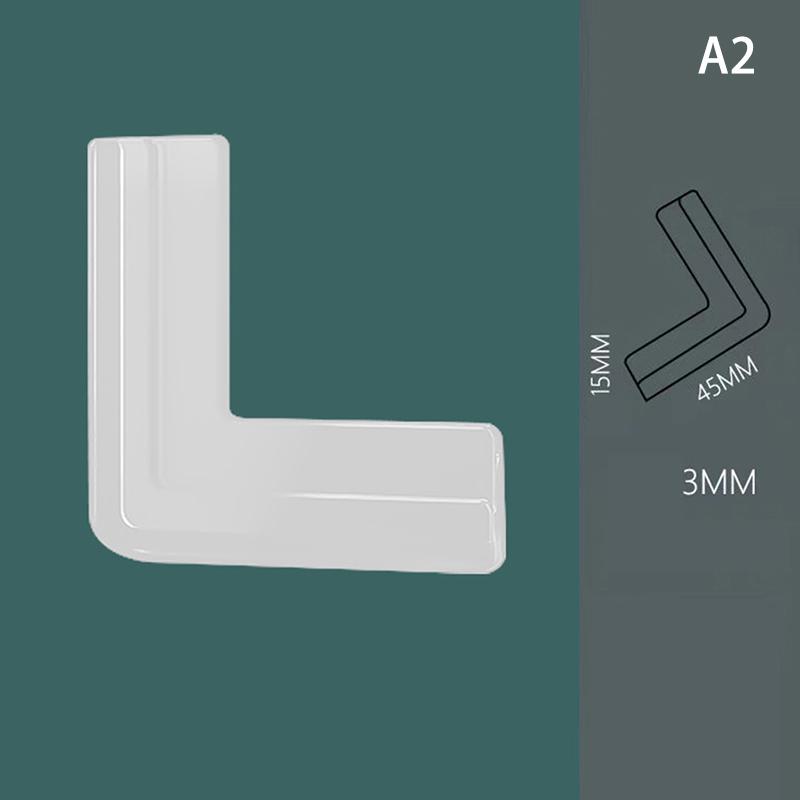 

4 шт. силиконовые защитные уголки для мебели, алюминиевые уголки 4.5*4.5cm белый