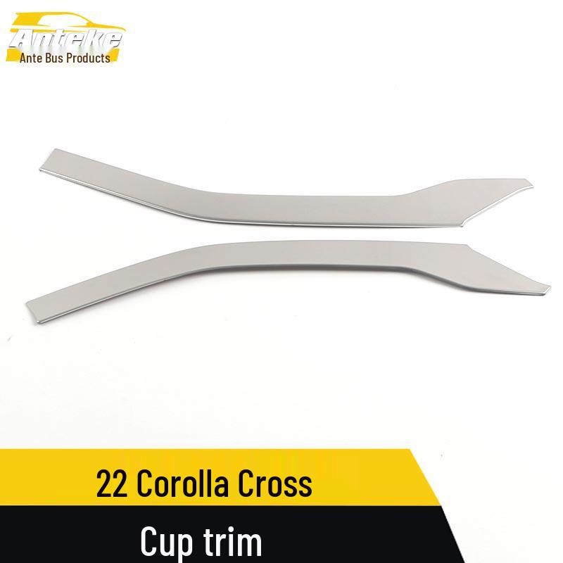 Corolla Cross Center Console Cup Trim Decorative Sticker for 22 Models