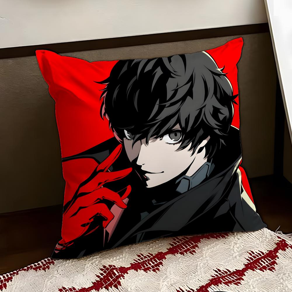 Anime PPersona 5 Cushion Cover Reversible Soft Durable Pillow Cover Home Car MultiScene Use for Daily Comfort