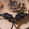 Natural Gold, Silver, and Black Obsidian Pixiu Hand-Woven Bracelet for Men and Women