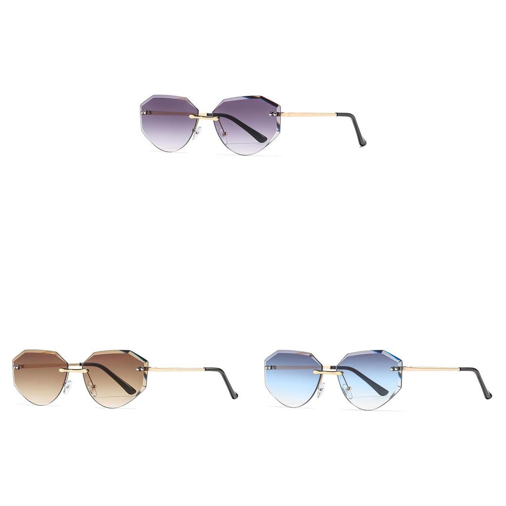 Uv400 Womens Polygon Sunglasses With Gray Lenses For Outdoor Sports And Fashion