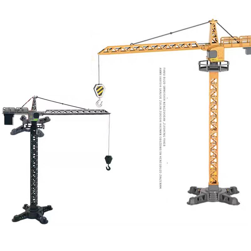 Slitina+Plast Technický odlitkový věžový jeřáb Klasický stavební model Vozidlo Nakladač Traktor Bagr Hračky pro chlapce Dárky
