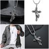 Mens Stainless Steel Jesus Christ Face Crucifix Cross Pendant Necklace Fashionable And Religious