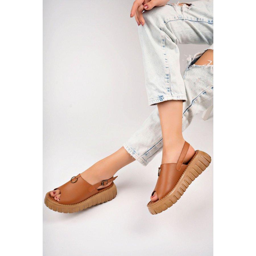 Women's Genuine Leather Wedge Sole Casual Comfortable Sandals