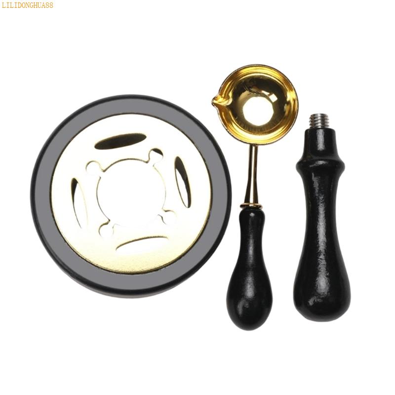 K1AE Sealing Wax Melting Set with Spoon and Handle for Craft Enthusiasts Artistic Projects