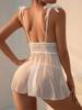 Transparent Underwear Women Sexy Lingerie Hot Chiffon Open Anal Dress Pajamas Uniform Nightdress Outfit See Through Costumes