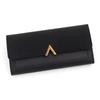 Fashion Accessory PU Wallet Card Holder Tri-Fold Moneybags Multi-card Slot Hasp Closure Long Purses Women