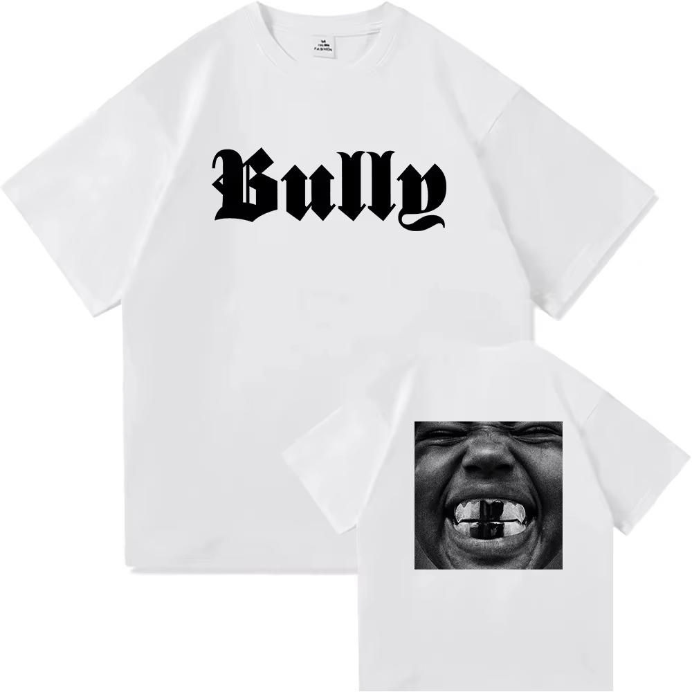 Kanye West Bully album cotton shirt summer New O-Neck Short Sleeve Y2k hip-hop style Outdoor Leisure